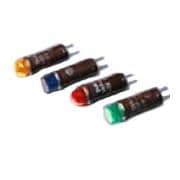Panel-mounted indicator lamps for industrial control and equipment panels