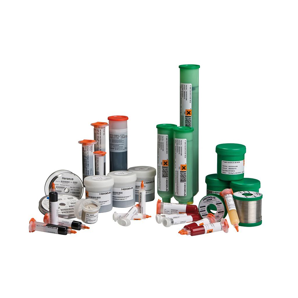 Solder materials and accessories used in electronics assembly and repair