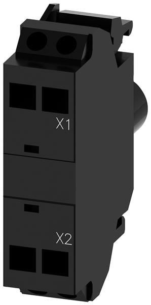 Industrial switch contact blocks and accessory components for panel control devices