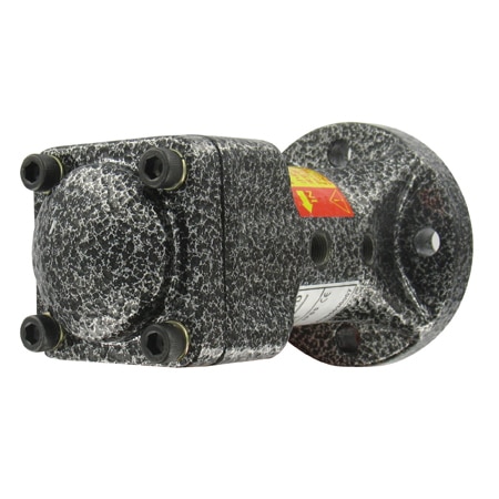 Industrial bin vibrator used to support bulk material flow in hoppers and bins