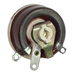 Panel-mount rheostat used for manual resistance adjustment in industrial equipment